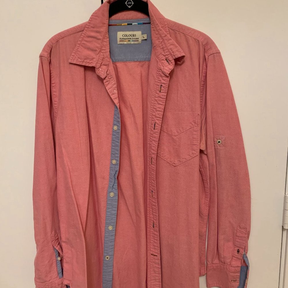 Salmon Long Sleeve Button Down (Size Small)